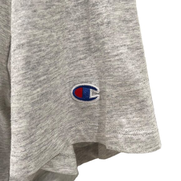 Champion Women's L Grey Graphic Crop T-Shirt Size M Athleisure Casual Workout - Picture 7 of 8